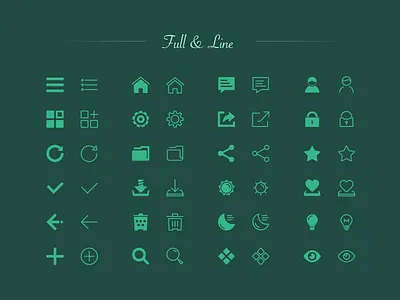 Full&Line icon exercise full icon line