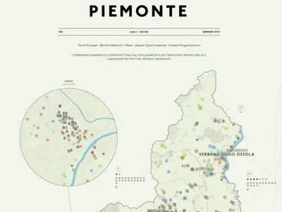 Piedmont map - detail cartography chart data data visualization icon info infographic information map texture type typography