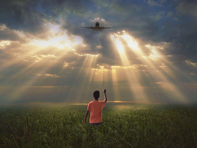 Photo Manipulation : Come Home MH370 art design malaysia manipulation mh370 plane sky