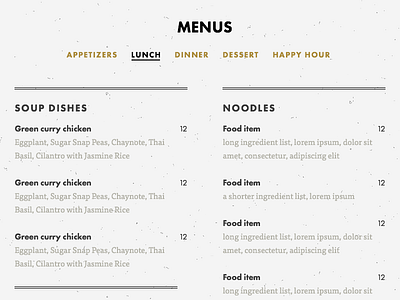 Menu food menu restaurant