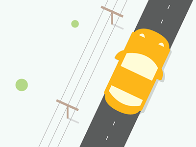 Drivin' flat illustration vector