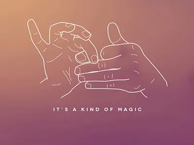 It's a kind of magic blur hands lines vector