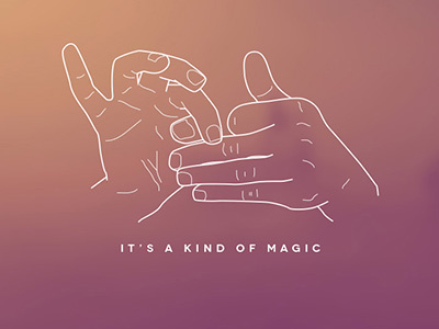 It's a kind of magic blur hands lines vector