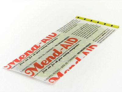 Mend Aid Pre-Threaded Needle band aid green needle packaging sewing thread