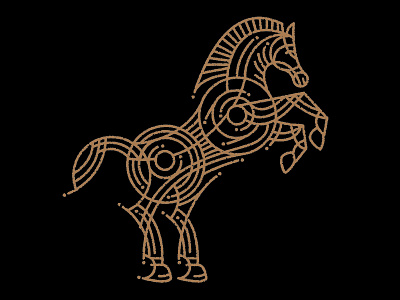 It's for the kids! horse illustration lines