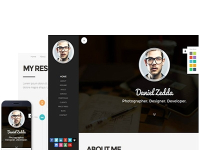 ME-Responsive Personal Resume & Portfolio Template creative cv flat me metrothemes onepage parallax personal portfolio resume template themeforest
