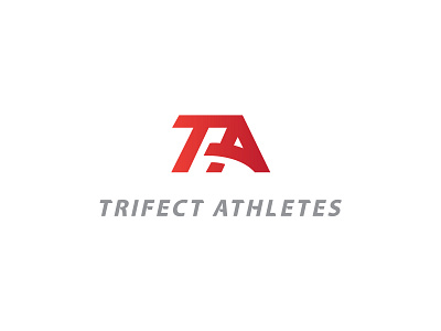 Trifect Athletes athlete athletics brand design gray illustration logo mentorship red sports