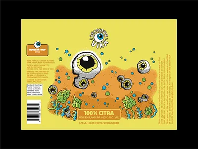 Beer can - Packaging - 100% Citra beer beer can beer can design branding brasserie vika brewery can design eye graphic design illustration ipa logo new england ipa packaging packaging design vika brewery