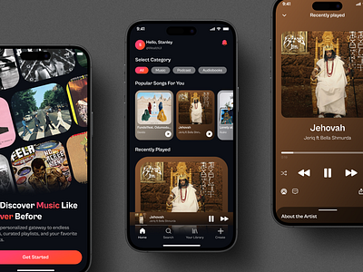 Vibe - A Music Streaming App app design appdesign music app music design musicapp musicdesign product design stream app streamapp streaming app streaming design streamingapp streamingdesign ui uiux ux