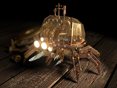 Steampunk Crab 3d crab creature machine maya model robot texture