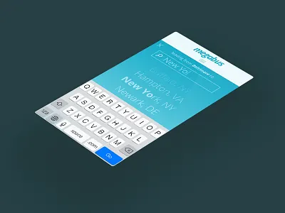 Megabus Redesign - Destination Search app design interface megabus ui design
