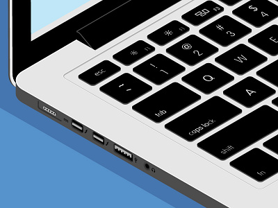 Device device flat design isometric macbook