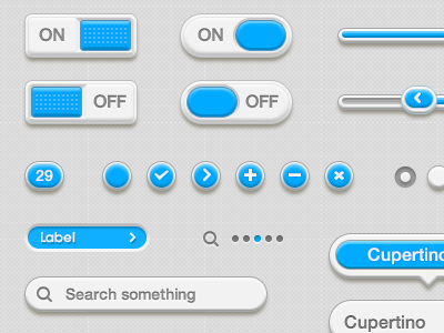 BullzGumCandy UI Elements Preview blue bullz cream gum interface nose ui user