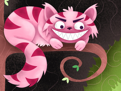 Work in Progress - The Cheshire Cat alice in wonderland cheshire cat childrens illustration