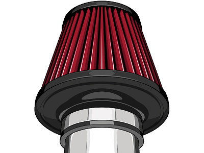 Intake aftermarket auto automotive cars filter illustration intake performance