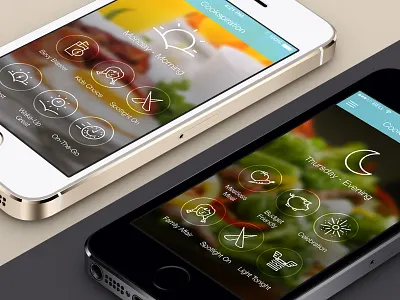 Cookspiration App (Day or Night iPhone) 7 app apple cook cooking food foodie ios ipad iphone ui ux