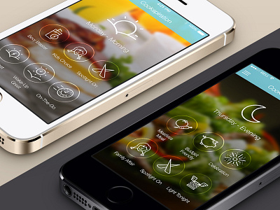 Cookspiration App (Day or Night iPhone) 7 app apple cook cooking food foodie ios ipad iphone ui ux