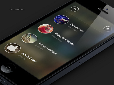 Places Feed app design feed ios places