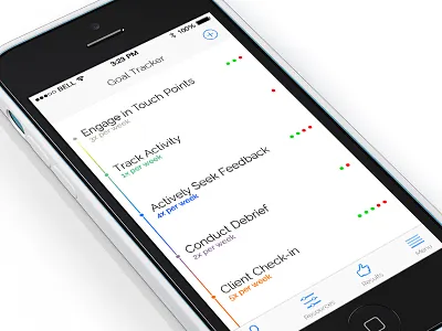 Goal Tracker App app clean goal list mobile productivity to do ui