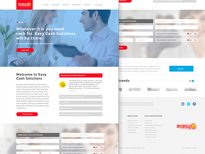 Website Redesign cash contact form cta home page newsletter toggle website