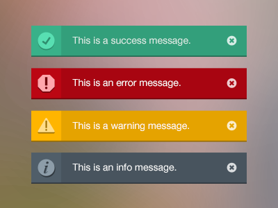 Notifications alert message notification ribbon status