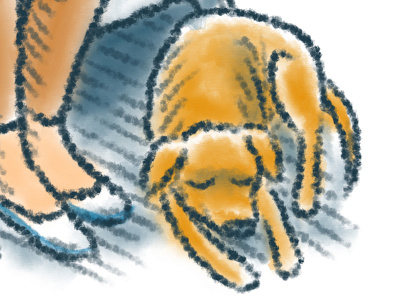 Let Sleeping Dogs Lie dog feet illustration ipad watercolor