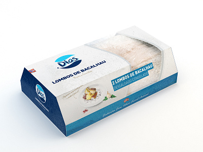 Freeze codfish packaging 3d bacalhau dias cod codfish design fish freeze mockup packaging portugal