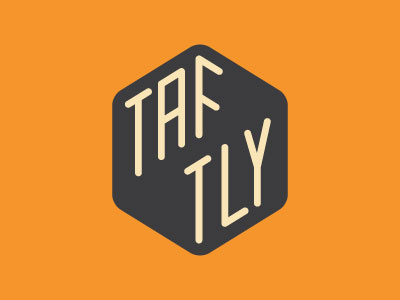 Taftly Palette brand branding hexagon logo rounded type