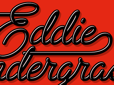 Eddie Pendergrass Logotype Vectorizing Detail 3d handlettering illustrator lettering shadow type typography vector