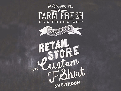 Farm Fresh Chalkboard Sign chalkboard signage design farm fresh hand drawn lettering