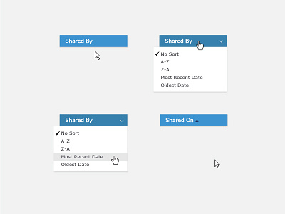 Sort Interaction app arc data dropdown menu sort table