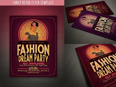 17 Ready to Print Retro Templates bundle deal dealjumbo flyer party poster retro sale template vintage