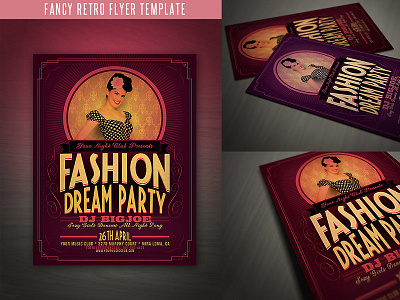 17 Ready to Print Retro Templates bundle deal dealjumbo flyer party poster retro sale template vintage