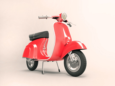 Vespa leather machine metal moto red vespa