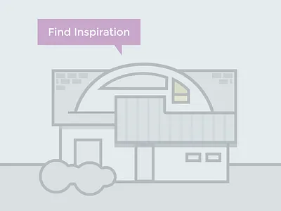 Eyebrow House architecture eyebrow flat illustration line