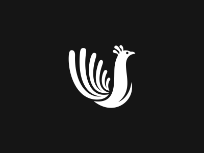 Peacock Logo Design bird brand design fly icon identity logo mark peacock wings