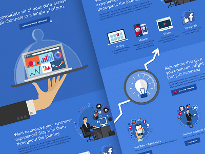 Platform Page Creative Concept blue flat illustration layout page platform technology ui ux web website