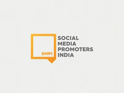 SMPI brand branding logo logotype media minimal modern simple social stationery yellow