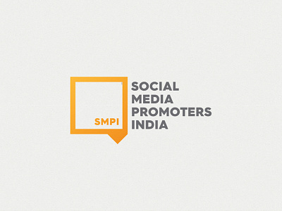 SMPI brand branding logo logotype media minimal modern simple social stationery yellow