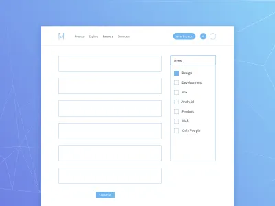 Initial Wireframes meeet mockup web wireframe