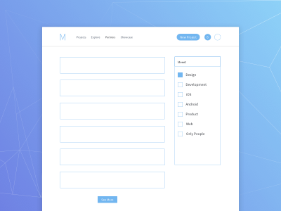 Initial Wireframes meeet mockup web wireframe