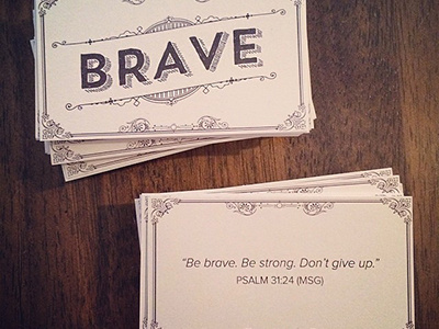 Brave Ticket brave business card doodle drawn flourish hand ticket vintage