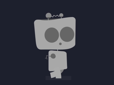 Robot Rock..I mean Walk 2d animation character character design grey model robot simple walk cycle walking