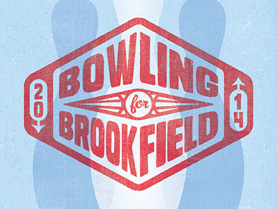 Bowling for Brookfield bowling hand drawn logo vintage