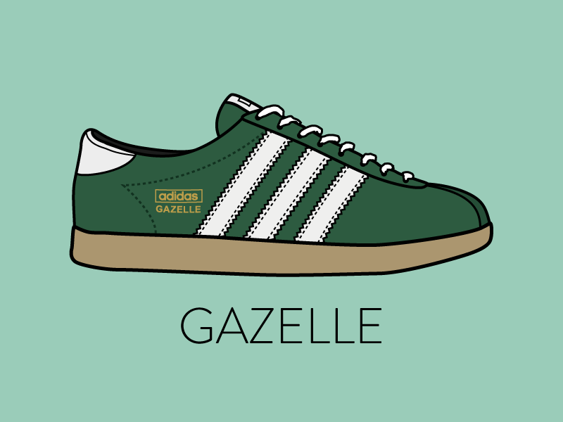adidas gazelle drawing