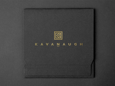 Kavanaugh Cabinetry Logo branding emboss foil gold logo print stamping stationary