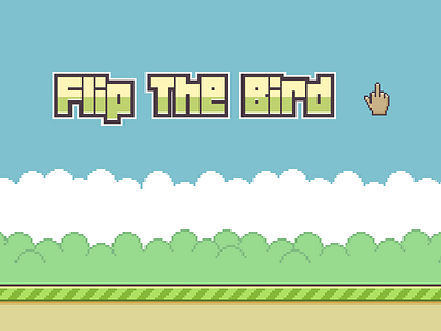 'Flip the Bird' Logo flappy bird game parody