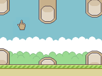 'Flip the Bird'Game screen flappy bird game parody