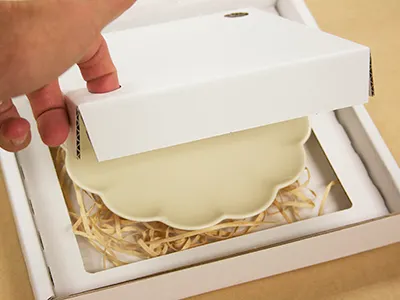 Ceramics packaging development bowl cardboard ceramics dish packaging