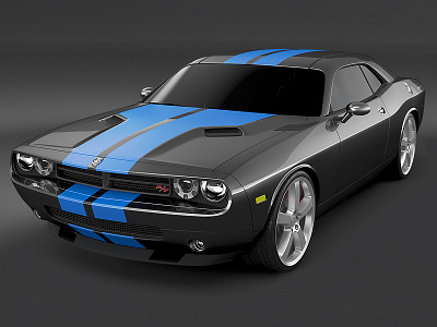 Dodge Challenger 3d 3ds max automotive car dodge dodge challenger